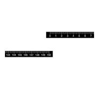 sourcing map Adhesive Backed Tape Measure 150cm Left to Right Read Measuring Tapes Stick on Workbench Ruler (Black)