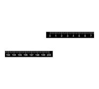 sourcing map Adhesive Backed Tape Measure 200cm Left to Right Read Measuring Tapes Stick on Workbench Ruler (Black)