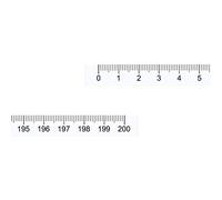sourcing map Adhesive Backed Tape Measure 2M Left to Right Read Measuring Tapes Stick on Workbench Ruler (Transparent)