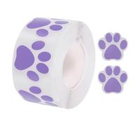 sourcing map Adhesive Label Stickers Purple 600Pcs Paw Prints Stickers 1.5inch Dog Paw Bear Paw Stickers for Children Teacher Fit Crafts Party