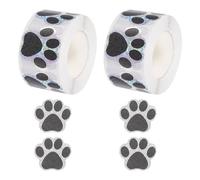 Sourcing Map Adhesive Label Stickers Sequin Black 1000Pcs Dog Paw & Bear Paw Stickers 1.5inch for Children & Teacher Crafts & Party