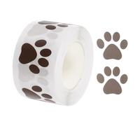 Sourcing Map Adhesive Label Stickers Transparent Brown 500Pcs Dog Paw Bear Paw Stickers 1.5inch for Children Teacher Fit Crafts Party