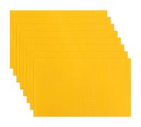 sourcing map Adhesive Reflective Stickers, 12 x 8 Waterproof Safety Reflective Tape Warning Night Reflector Sticker for Bicycles Cars Trailer Mailbox, Yellow Pack of 8