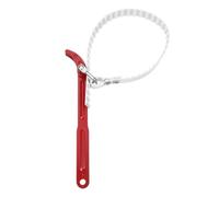 sourcing map Adjustable Belt Strap Wrench 12 Inch Handle Belt Strap Wrench Oil Filter Spanners for Replacing Water Oil Filter PVC Pipe Joints, Red/White