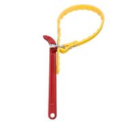 sourcing map Adjustable Belt Strap Wrench 8 Inch Handle Belt Strap Wrench Oil Filter Spanners for Replacing Water Oil Filter PVC Pipe Joints, Red Yellow