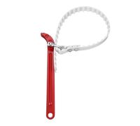sourcing map Adjustable Belt Strap Wrench 8 Inch Handle Belt Strap Wrench Oil Filter Spanners in Bag for Replacing Water Oil Filter PVC Pipe Joints, Red/White
