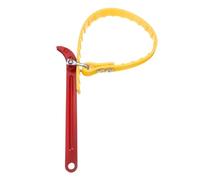 sourcing map Adjustable Belt Strap Wrench 8 Inch Handle Belt Strap Wrench Oil Filter Spanners in Bag for Replacing Water Oil Filter PVC Pipe Joints, Red/Yellow