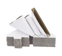 sourcing map Adjustable Cardboard Corner Protector, Cardboard Edges Protector 10x10x1.7cm for Art, Packing, Shipping Supplies Pack of 60 White