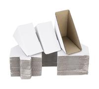 sourcing map Adjustable Cardboard Corner Protector, Cardboard Edges Protector 10x10x4cm for Art, Packing, Shipping Supplies Pack of 60 White