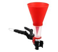sourcing map Adjustable Clamp Oil Funnel, Universal Engine Oil Funnel Adapter Spill-Free Oil Filter Transfer Tool for Cars Trucks Automotive Motor, Red