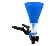 sourcing map Adjustable Clamp Oil Funnel, Universal Engine Oil Funnel Adapter Spill-Free Oil Filter Transfer Tool for Cars Trucks Automotive Motor, Blue