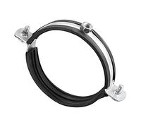 sourcing map Adjustable Pipe Bracket Clamp, 3-9/16" (90mm) Wall Ceiling Mount Iron Pipe Strap Support 5pcs