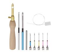 sourcing map Adjustable Punch Needle Kits, 8 Sizes Handle Punch Needle with Adjustable Embroidery Punch Needle Weaving Tools for Thread Yarn DIY Craft Needlework Applique Embellishment