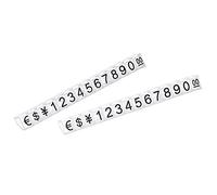 sourcing map Adjustable Removable Mini Cube Price Tag Display Number Letter Price Label Stand Block Kit for Shop Counter Black on Clear,6.3x9mm,16 Sets