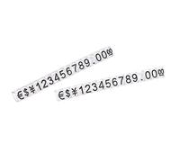 sourcing map Adjustable Removable Mini Cube Price Tag Display Number Letter Price Label Stand Block Kit for Shop Counter Black on Clear,3.8x6.9mm,14 Sets