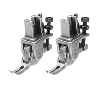 sourcing map Adjustable Sewing Presser Foot with Iron Wheel Stainless Steel Zipper Presser Foot Stitching PVC Leather Fabric for Industrial Sewing Machine