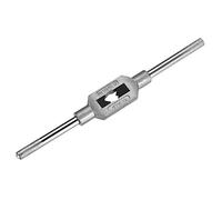 sourcing map Adjustable Tap Wrench Handle, for Metric M1-M12 W1/16-1/2 Taps, Thread Tap Holder Reamer Hand Tapping Tool for Machinist Repair, Medium Carbon Steel Handle with Nickel Plated