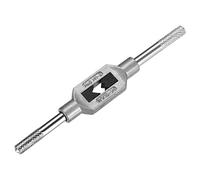 sourcing map Adjustable Tap Wrench Handle for Metric M1-M8 W1/16-1/4 Tap | Thread Tap Holder Reamer Hand Tapping Tool,for Machinist Repair, Medium Carbon Steel Handle,with Nickel Plated