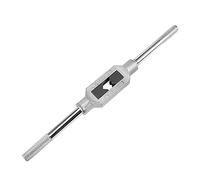 sourcing map Adjustable Tap Wrench Handle, for Metric M3-M12 W1/8-1/2 Taps, Thread Tap Holder Reamer Hand Tapping Tool for Machinist Repair, Medium Carbon Steel Handle with Nickel Plated