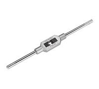 sourcing map Adjustable Tap Wrench Handle, for Metric M5-M20 W7/32-3/4 Taps, Thread Tap Holder Reamer Hand Tapping Tool for Machinist Repair, Medium Carbon Steel Handle with Nickel Plated