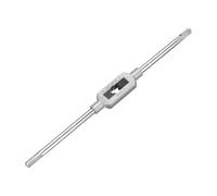 sourcing map Adjustable Tap Wrench Handle, for Metric M9-M27 W7/16-1 Taps, Thread Tap Holder Reamer Hand Tapping Tool for Machinist Repair, Medium Carbon Steel Handle with Nickel Plated