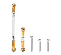 sourcing map Adjustable Turnbuckles Camber Link Linkages Aluminum Alloy Upgrade Parts RC Car Steering Pull Rod Servo Linkages Tie Rod for MN 1:12 D90 RC Car Crawler,Gold
