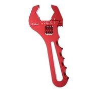 sourcing map Adjustable Wrench 7" Aluminum Alloy Plumbers Wrench Set with Hexagonal Jaw for an Hose Fitting Adapter End and Plumbing Repairs, Red