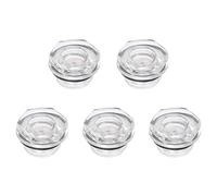 sourcing map Air Compressor Oil Level Gauge Sight Glass 1/2" Male Threaded Organic Glass Liquid Indicator Sight Window 5Pcs