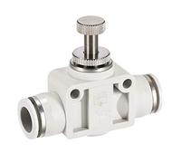 sourcing map Air Flow Control Valve, in-line Speed Controller Union Straight, Pneumatic Connector Valve, 12mm Tube Outer Diameter