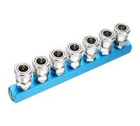 sourcing map Air Manifold 7 Way 10 Port 1/4" Supply 1/4" Output Port