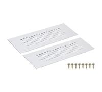 sourcing map Air Vents Cover, 2Pcs 150 x 50mm Aluminum Alloy Rectangle Air Return Vent Cover with Screw, Ventilation Grille Decorative Covers for Door Cupboard Wardrobe Shoes Cabinet (Silver)