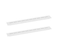 sourcing map Air Vents Cover, 2Pcs 400 x 60mm - Aluminum Alloy Mesh Air Return Vent Cover, Rectangle Louvered Ventilation Grille for Shoe Cabinet Wardrobe (Silver)