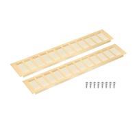 sourcing map Air Vents Cover, 2Pcs 500 x 100mm - Aluminum Alloy Mesh Air Return Vent Cover, Rectangle Louvered Ventilation Grille for Shoe Cabinet Wardrobe (Gold)