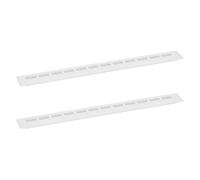 sourcing map Air Vents Cover, 2Pcs 500 x 60mm - Aluminum Alloy Mesh Air Return Vent Cover, Rectangle Louvered Ventilation Grille for Shoe Cabinet Wardrobe (Silver)