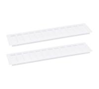 sourcing map Air Vents Cover, 2Pcs 500 x 80mm - Aluminum Alloy Mesh Air Return Vent Cover, Rectangle Louvered Ventilation Grille for Shoe Cabinet Wardrobe (White)