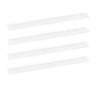 sourcing map Air Vents Cover, 4Pcs 450 x 50mm - Aluminum Alloy Mesh Air Return Vent Cover, Rectangle Louvered Ventilation Grille for Shoe Cabinet Wardrobe (White)