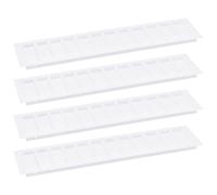 sourcing map Air Vents Cover, 4Pcs 500 x 80mm - Aluminum Alloy Mesh Air Return Vent Cover, Rectangle Louvered Ventilation Grille for Shoe Cabinet Wardrobe (White)