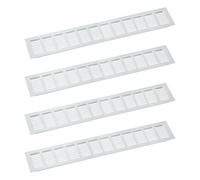 sourcing map Air Vents Cover, 4Pcs 500 x 80mm - Aluminum Alloy Mesh Air Return Vent Cover, Rectangle Louvered Ventilation Grille for Shoe Cabinet Wardrobe (Silver)