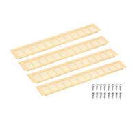sourcing map Air Vents Cover, 4Pcs 500 x 80mm - Aluminum Alloy Mesh Air Return Vent Cover, Rectangle Louvered Ventilation Grille for Shoe Cabinet Wardrobe (Gold)