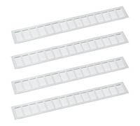 sourcing map Air Vents Cover, 4Pcs 600 x 80mm - Aluminum Alloy Mesh Air Return Vent Cover, Rectangle Louvered Ventilation Grille for Shoe Cabinet Wardrobe (Silver)