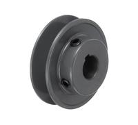 sourcing map AK25-5/8 V-Belt Sheave 5/8"Bore 2.5"OD Single Groove Web Sheave Bored-to-Size Sheave, Cast Iron, Belt Section for 4L or A Belt
