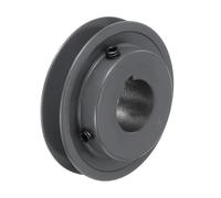 sourcing map AK34-1 V-Belt Sheave 1.1"Bore 3.45"OD Single Groove Web Sheave Bored-to-Size Sheave, Cast Iron, Belt Section for 4L or A Belt