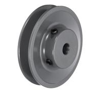 sourcing map AK39-1/2 V-Belt Sheave 1/2"Bore 3.75"OD Single Groove Web Sheave Bored-to-Size Sheave, Cast Iron, Belt Section for 4L or A Belt