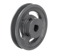 sourcing map AK44-5/8 V-Belt Sheave 5/8"Bore 4.25"OD Single Groove Web Sheave Bored-to-Size Sheave, Cast Iron, Belt Section for 4L or A Belt