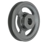 sourcing map AK49-3/4 V-Belt Sheave 3/4"Bore 4.75"OD Single Groove Web Sheave Bored-to-Size Sheave, Cast Iron, Belt Section for 4L or A Belt