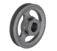 sourcing map AK51-1 V-Belt Sheave 1"Bore 4.95"OD Single Groove Web Sheave Bored-to-Size Sheave, Cast Iron, Belt Section for 4L or A Belt