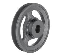 sourcing map AK51-3/4 V-Belt Sheave 3/4"Bore 4.95"OD Single Groove Web Sheave Bored-to-Size Sheave, Cast Iron, Belt Section for 4L or A Belt