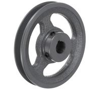 sourcing map AK54-3/4 V-Belt Sheave 3/4"Bore 5.25"OD Single Groove Web Sheave Bored-to-Size Sheave, Cast Iron, Belt Section for 4L or A Belt