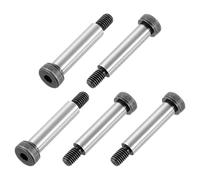 sourcing map Alloy Steel Hexagon Socket Head Shoulder Screws Bolts, 2" Shoulder Length, 1/2" Shoulder Dia, 3/8-16 UNC Thread, 5pcs