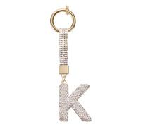 sourcing map Alphabet K Letter Bag Charm Rhinestone Initial Alphabet Letters Charm Accessories for Keychain Bracelet Wristband Necklace Jewelry Making Bags, White